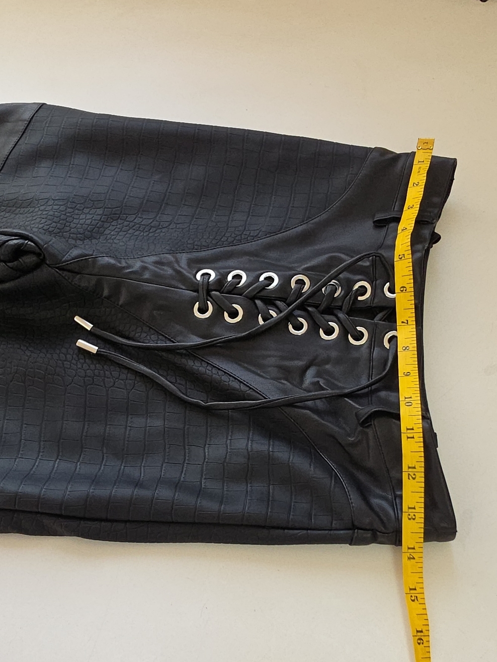 Maniere De Voir Croc Embossed Lace Up - Picture 6 of 14